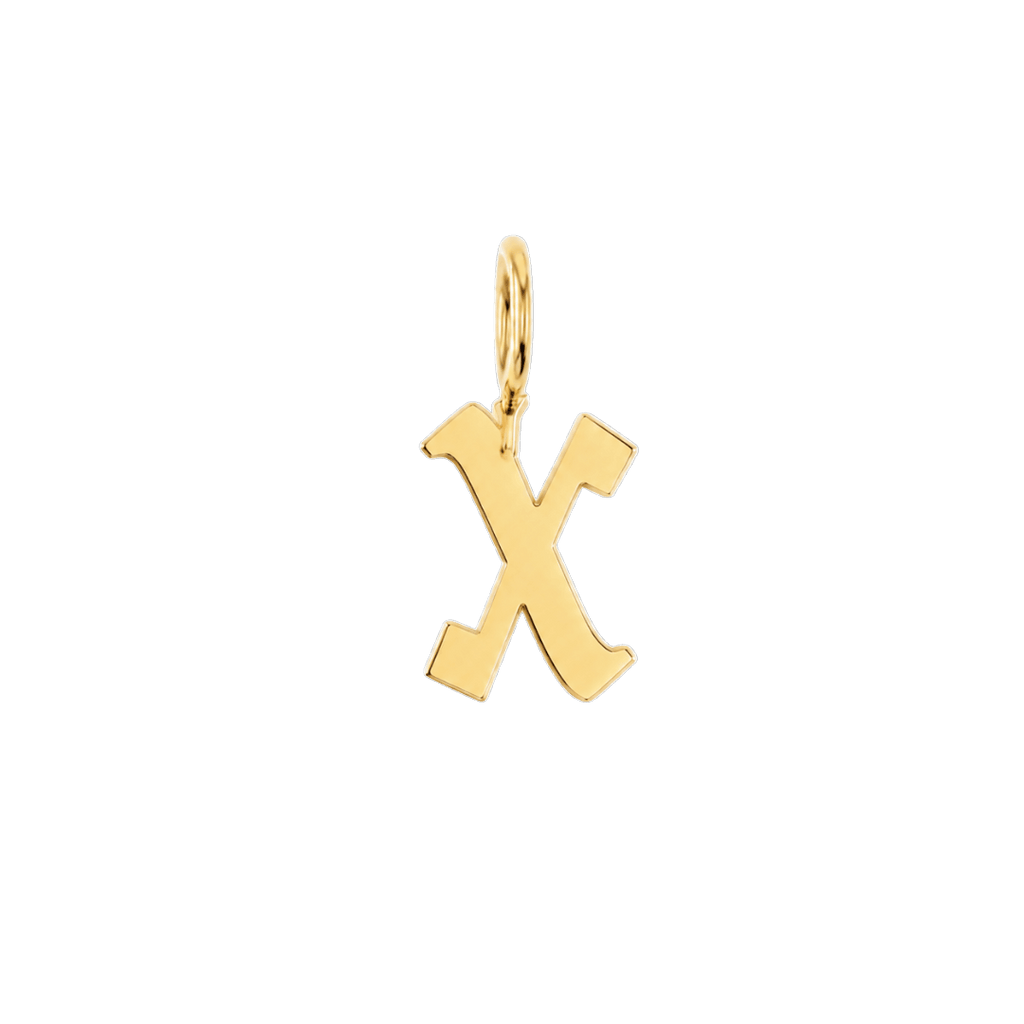 Gothic Old English Initial Letter Charm W17433