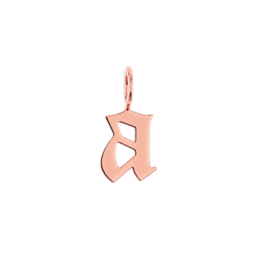 Gothic Old English Initial Letter Charm W17433