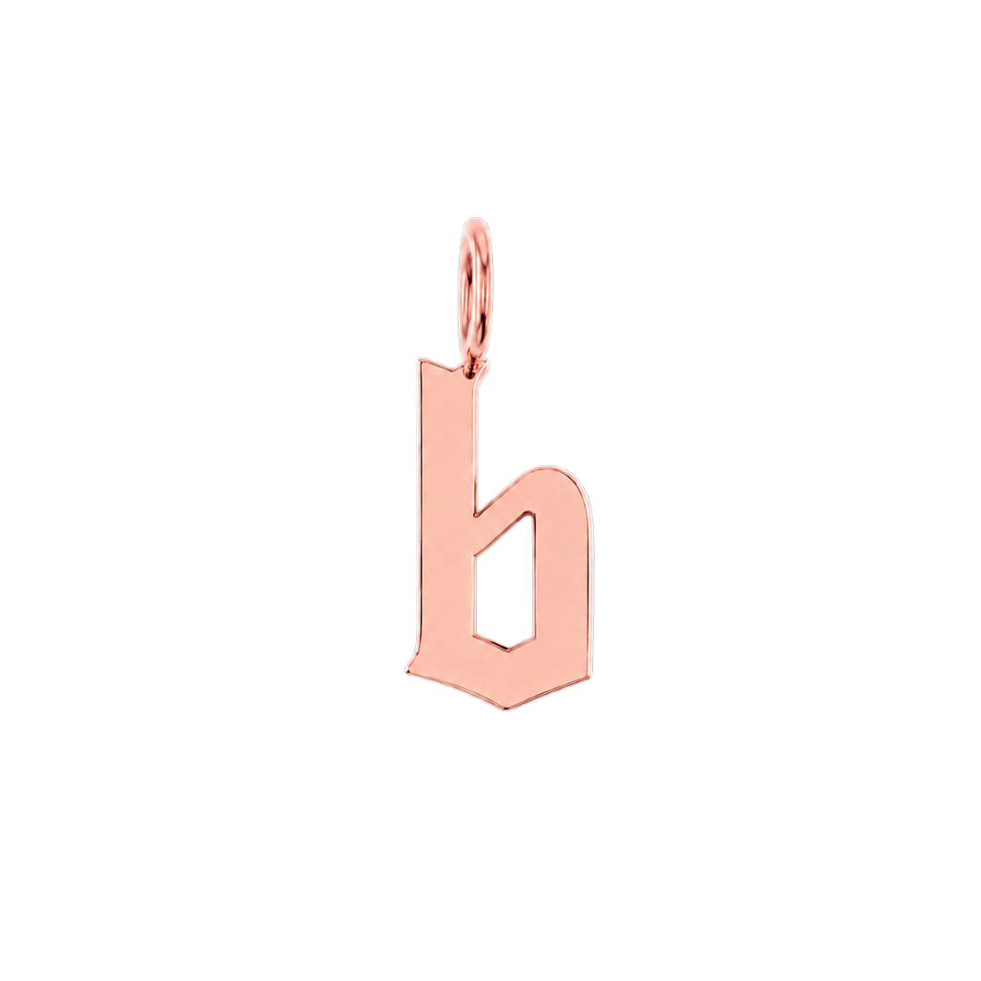 Gothic Old English Initial Letter Charm W17433