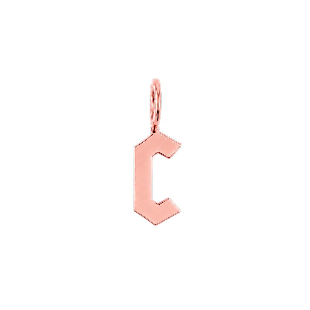 Gothic Old English Initial Letter Charm W17433