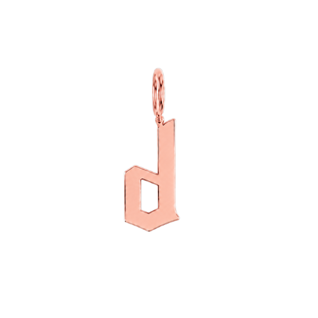 Gothic Old English Initial Letter Charm W17433