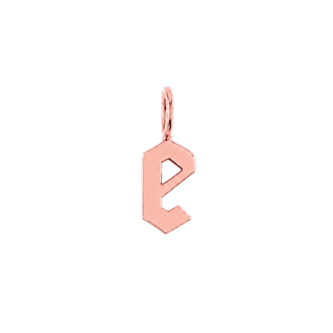 Gothic Old English Initial Letter Charm W17433