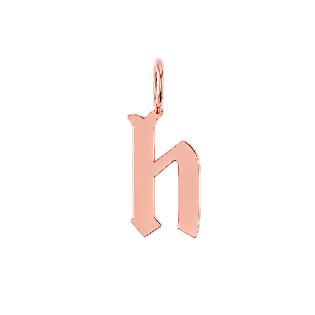 Gothic Old English Initial Letter Charm W17433