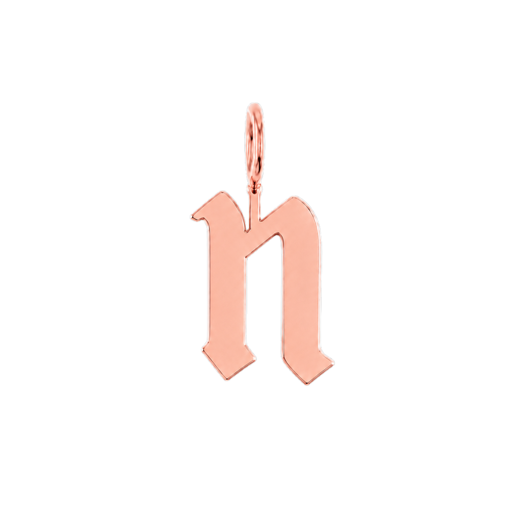 Gothic Old English Initial Letter Charm W17433