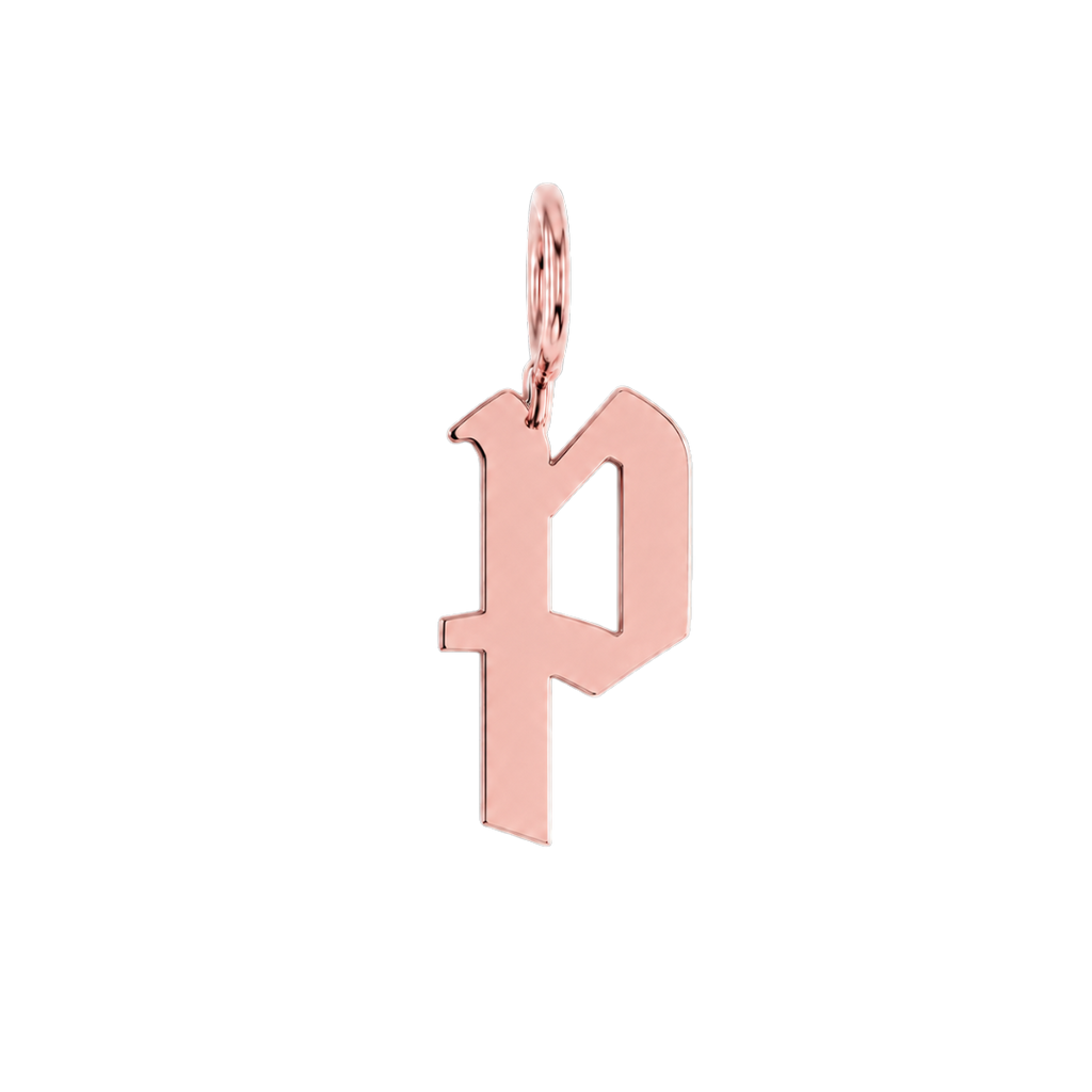 Gothic Old English Initial Letter Charm W17433