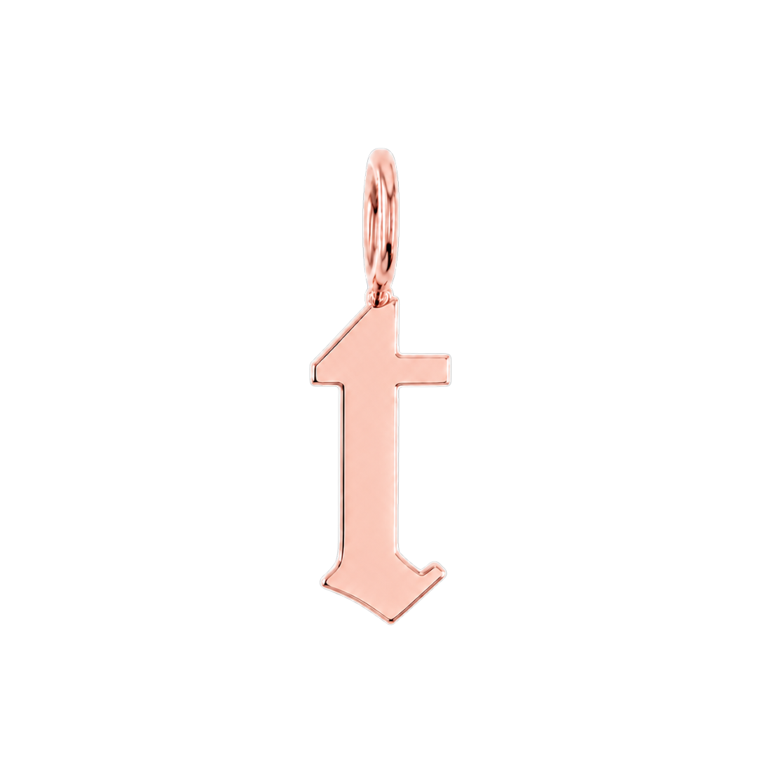 Gothic Old English Initial Letter Charm W17433