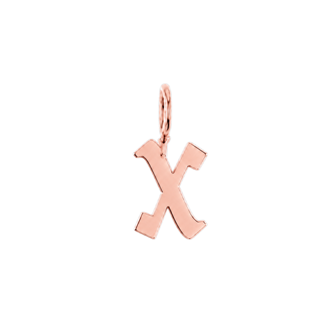 Gothic Old English Initial Letter Charm W17433