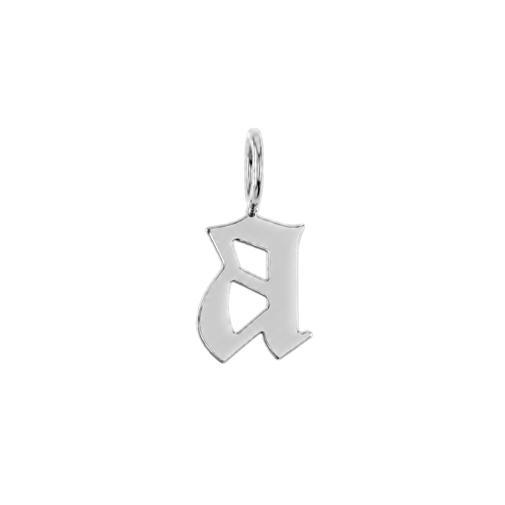 Gothic Old English Initial Letter Charm W17433