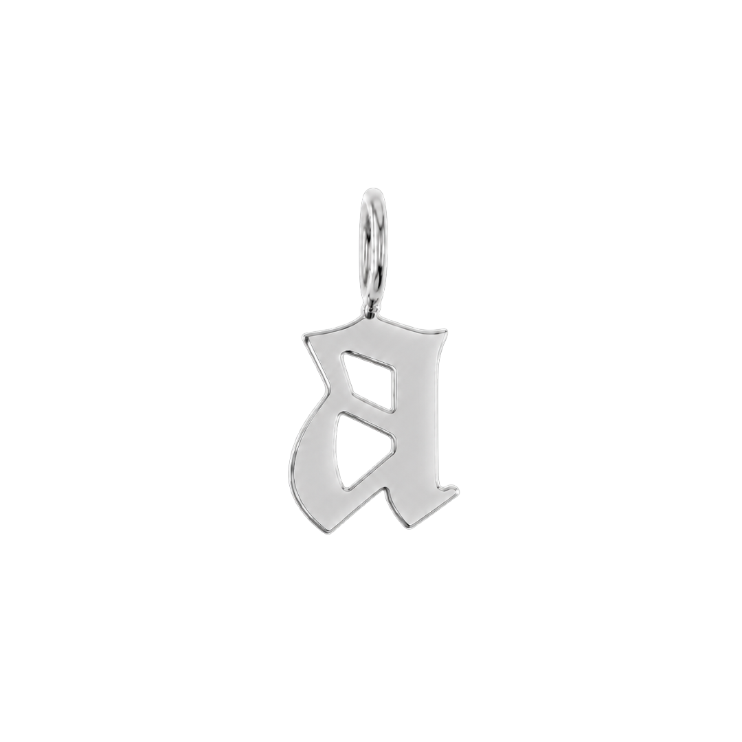 Gothic Old English Initial Letter Charm W17433