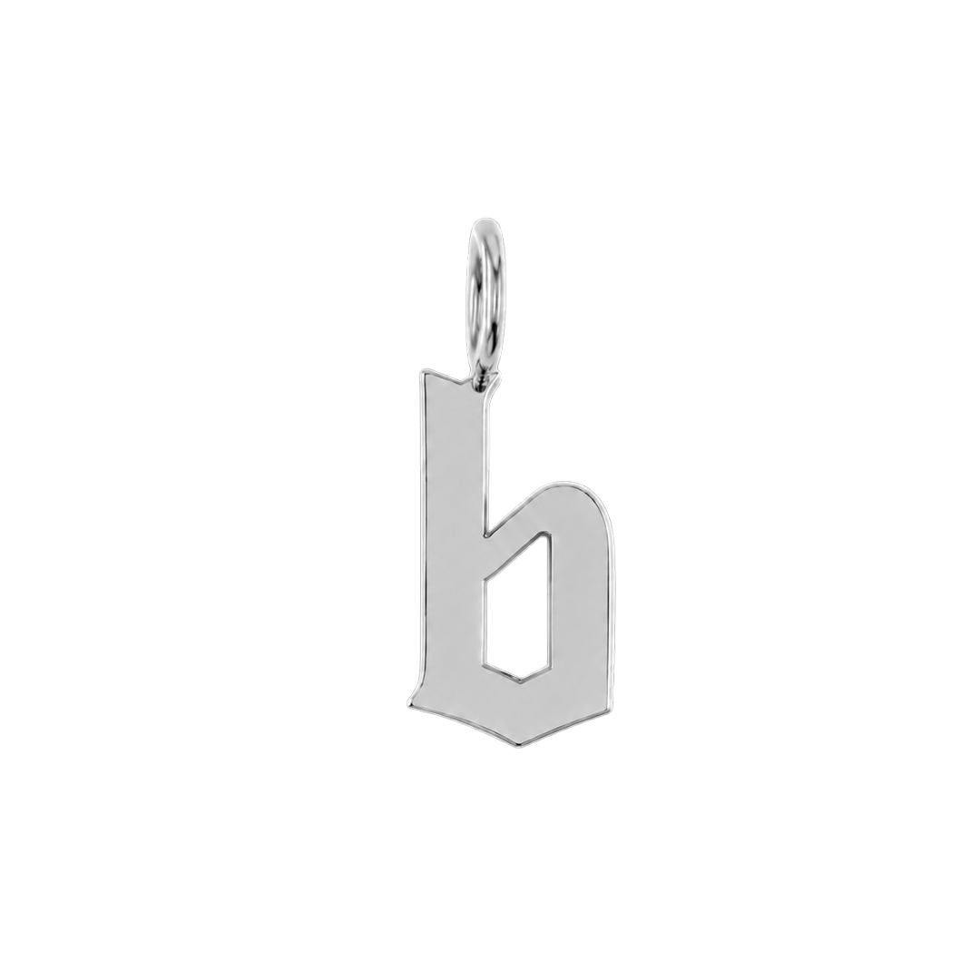 Gothic Old English Initial Letter Charm W17433