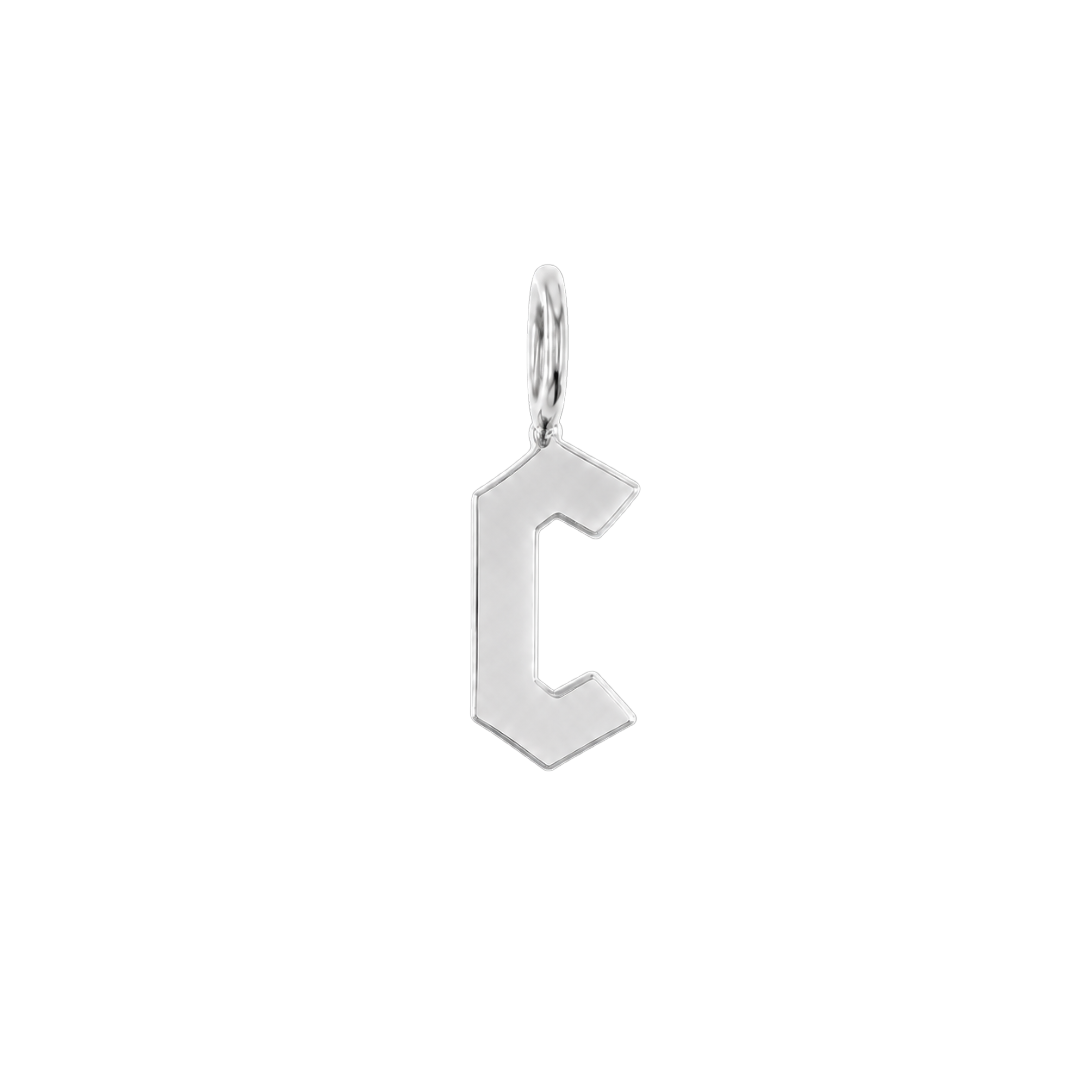 Gothic Old English Initial Letter Charm W17433