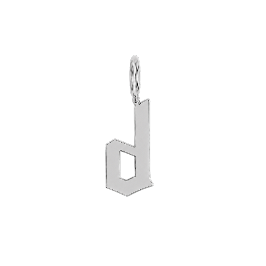 Gothic Old English Initial Letter Charm W17433