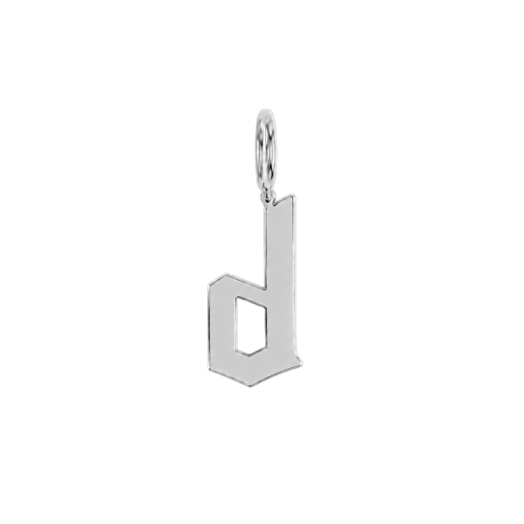 Gothic Old English Initial Letter Charm W17433