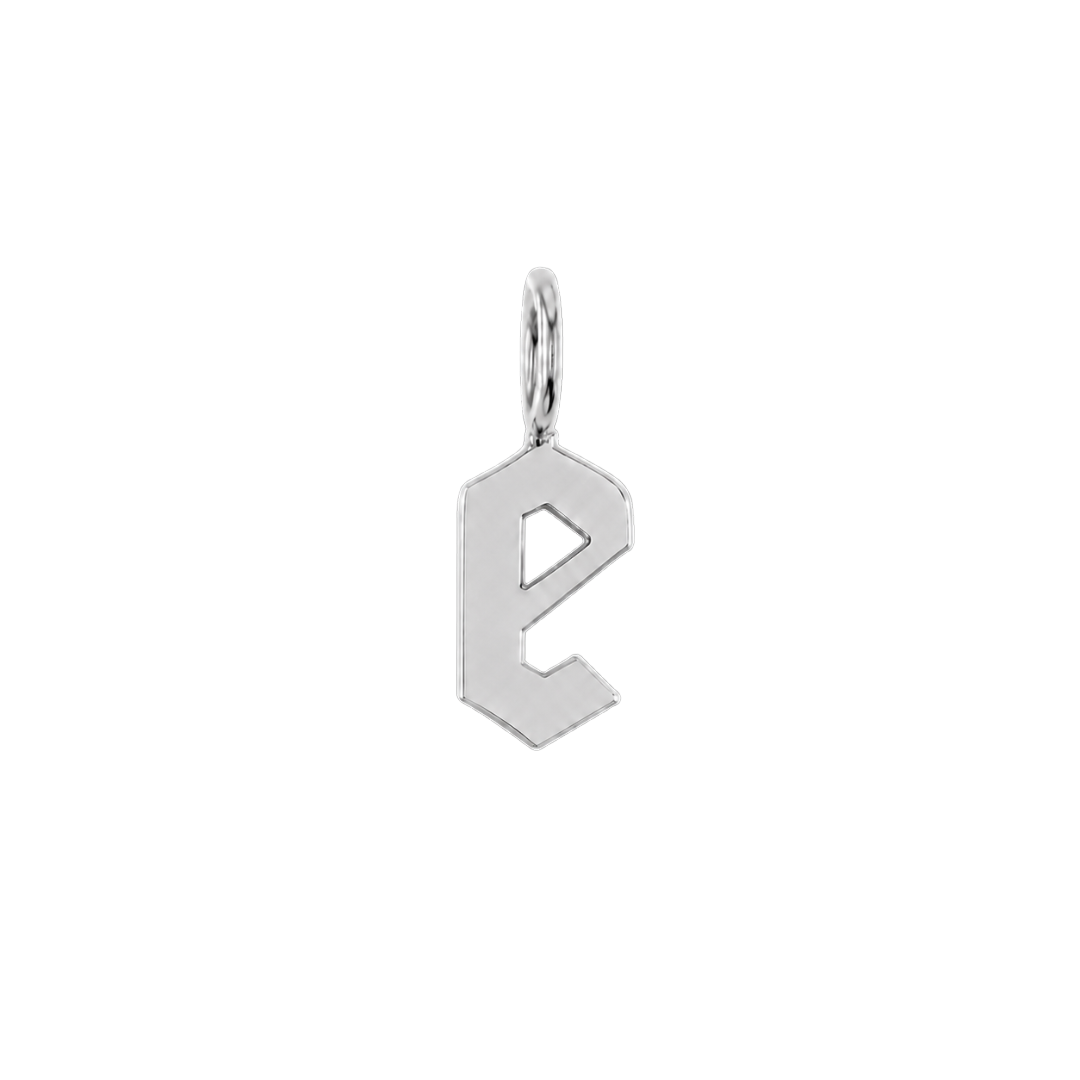 Gothic Old English Initial Letter Charm W17433