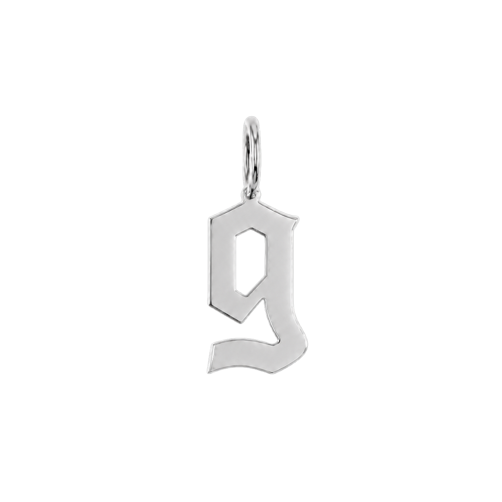Gothic Old English Initial Letter Charm W17433