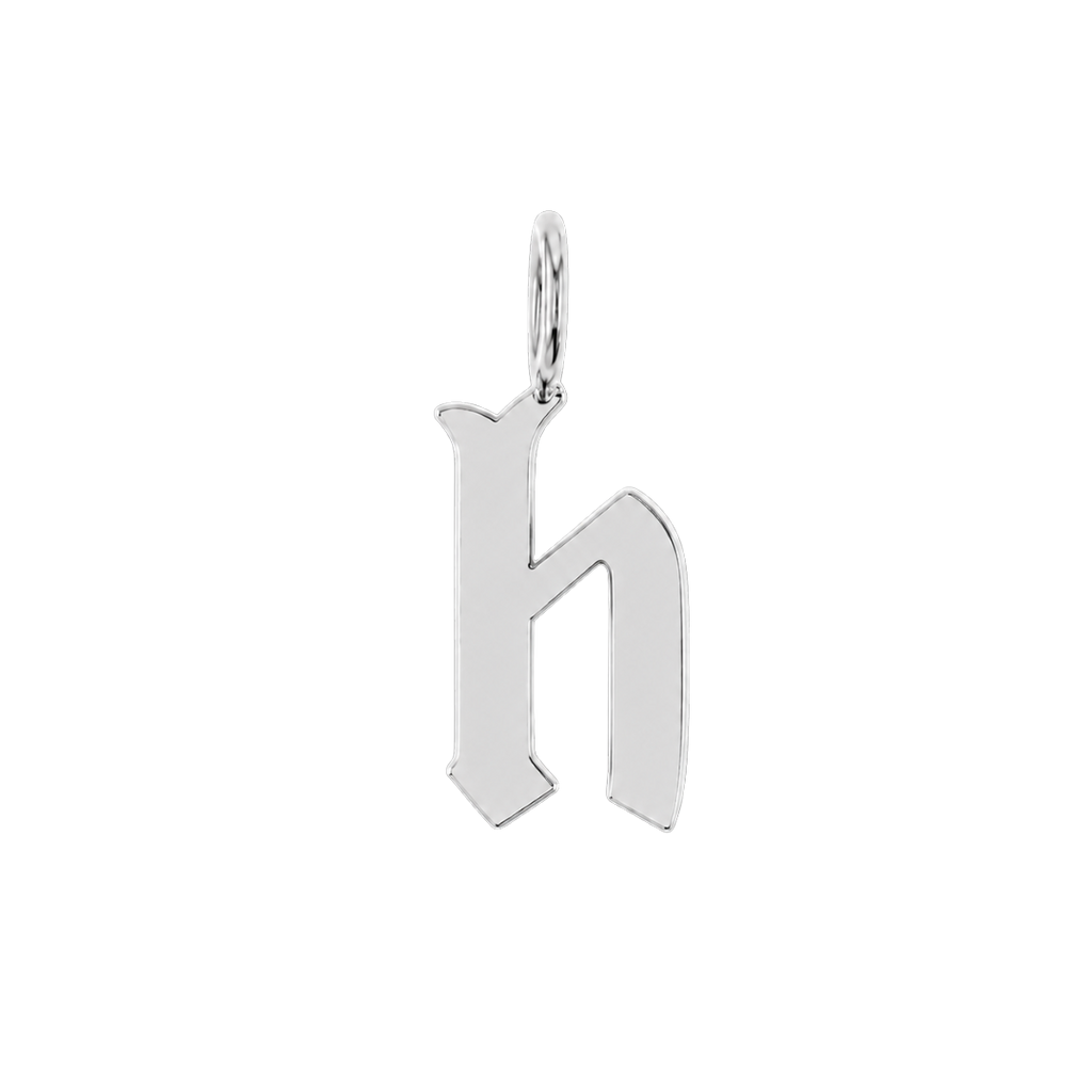 Gothic Old English Initial Letter Charm W17433