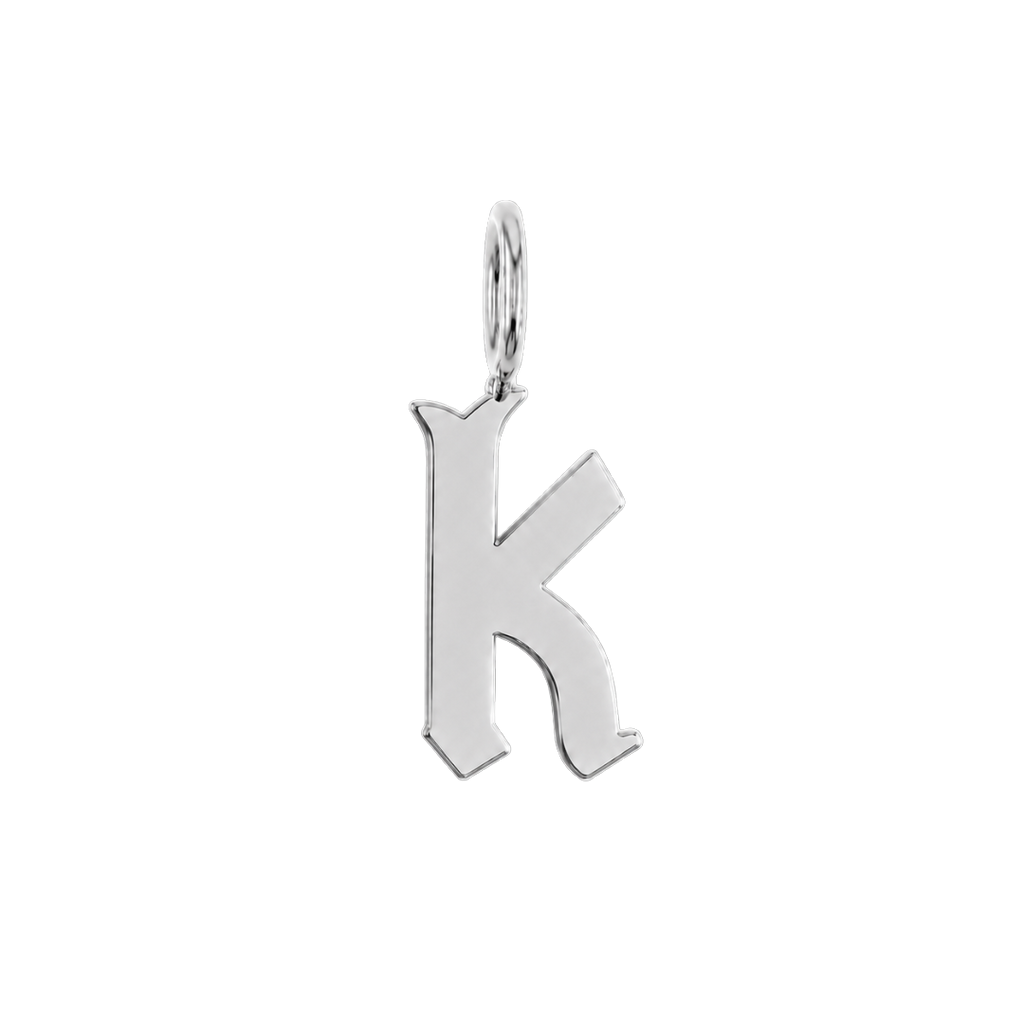 Gothic Old English Initial Letter Charm W17433