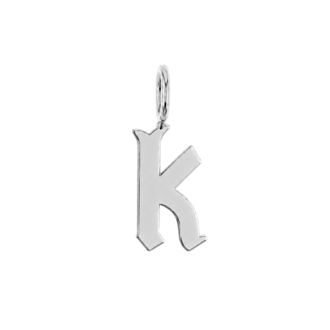 Gothic Old English Initial Letter Charm W17433