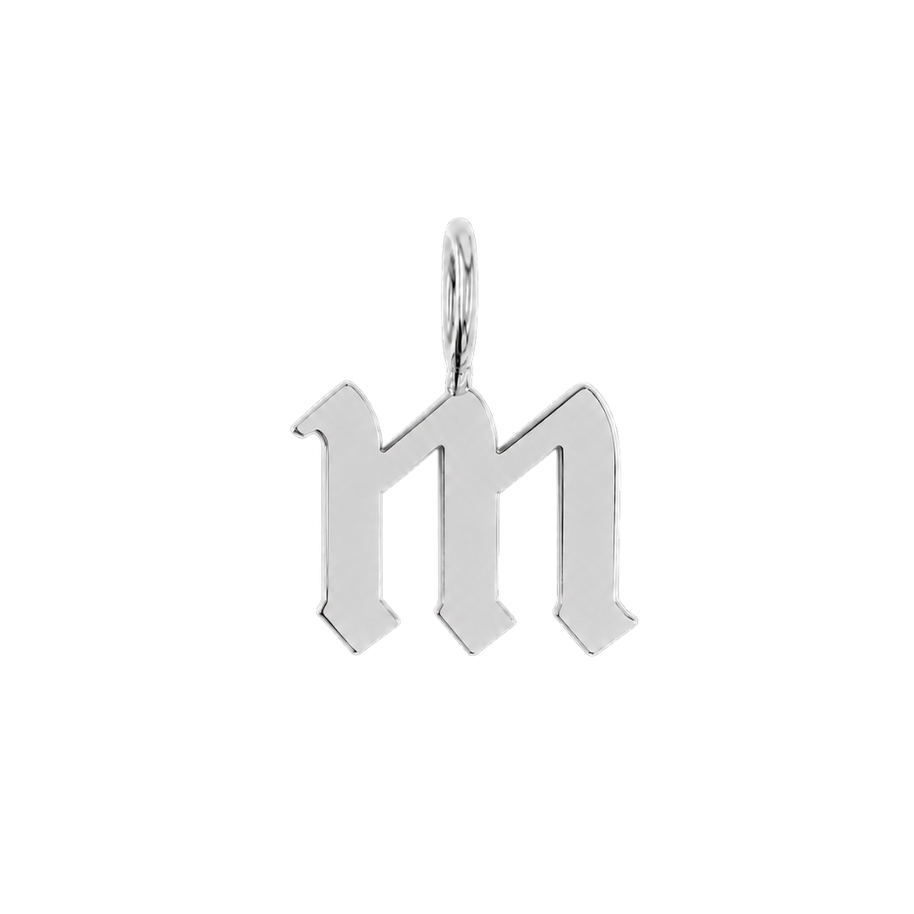 Gothic Old English Initial Letter Charm W17433