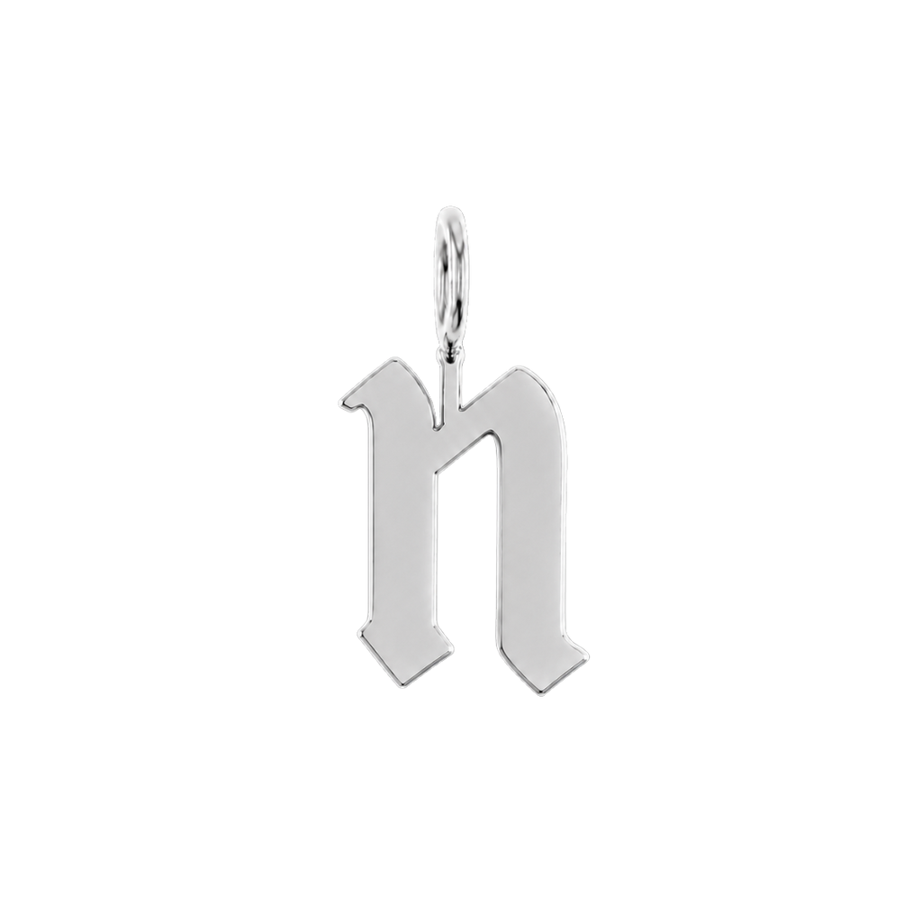 Gothic Old English Initial Letter Charm W17433