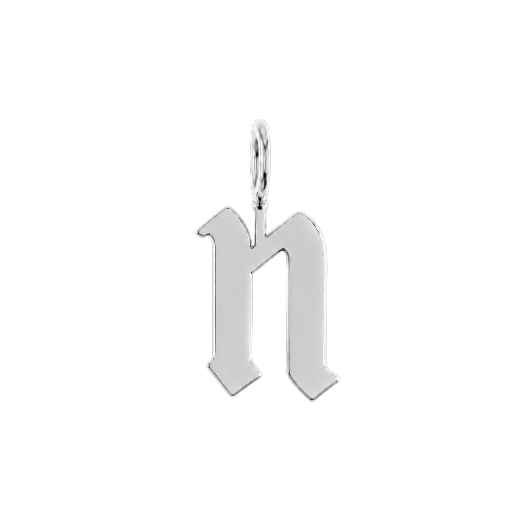 Gothic Old English Initial Letter Charm W17433