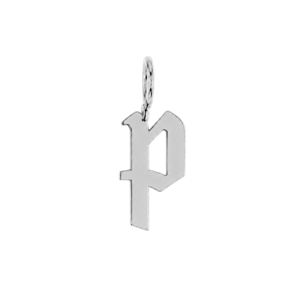 Gothic Old English Initial Letter Charm W17433
