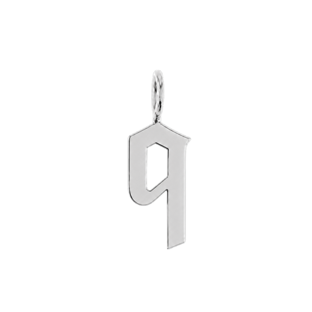 Gothic Old English Initial Letter Charm W17433