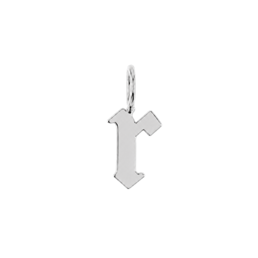 Gothic Old English Initial Letter Charm W17433