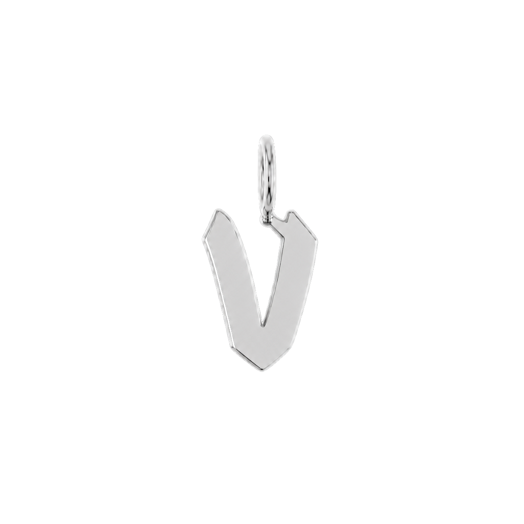 Gothic Old English Initial Letter Charm W17433