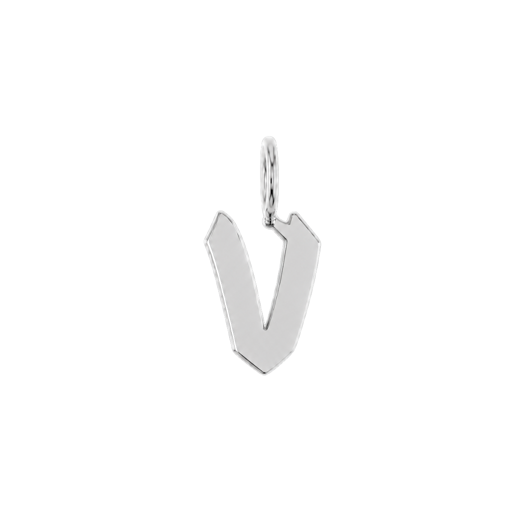Gothic Old English Initial Letter Charm W17433