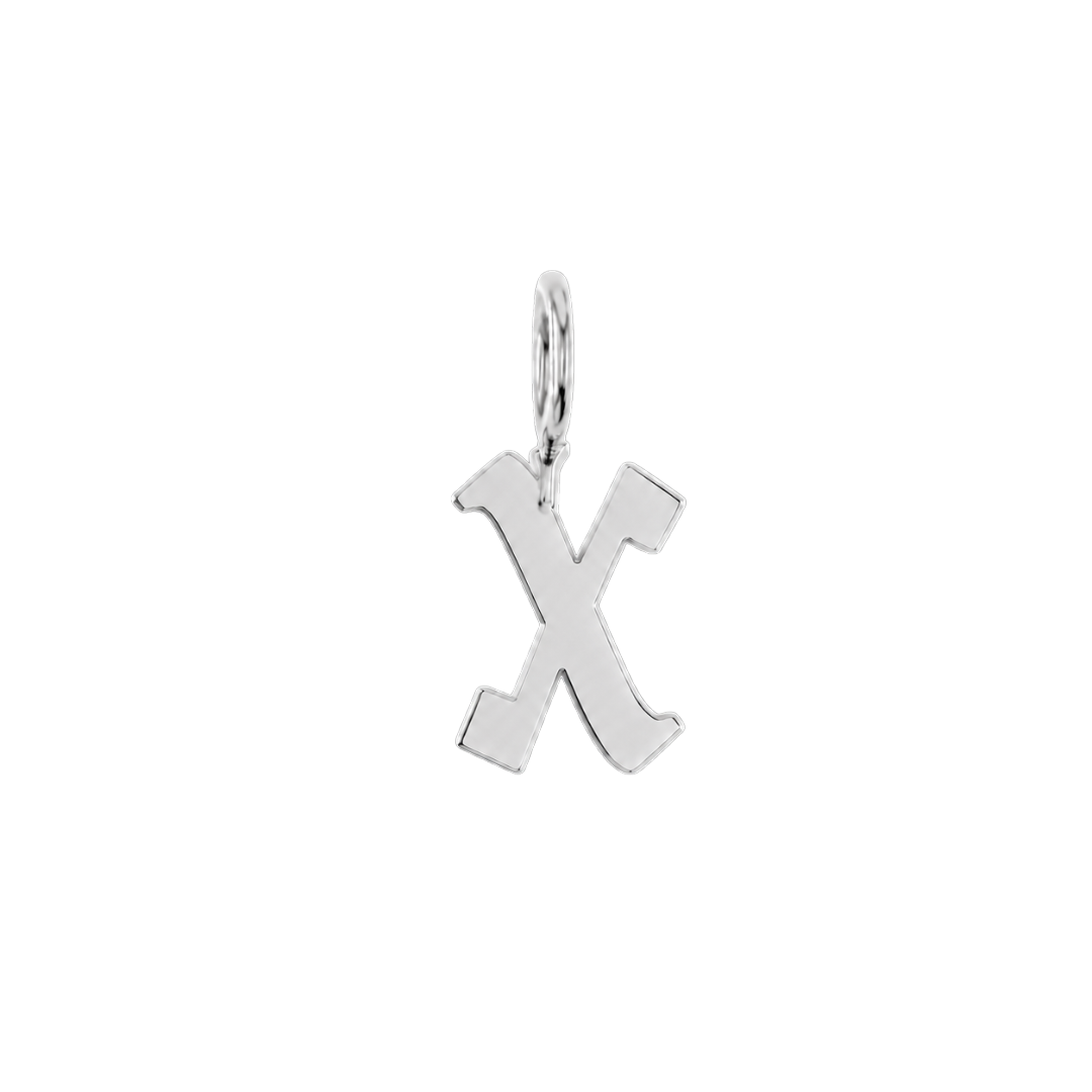 Gothic Old English Initial Letter Charm W17433