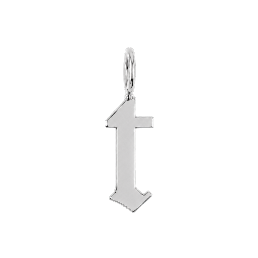Gothic Old English Initial Letter Charm W17433