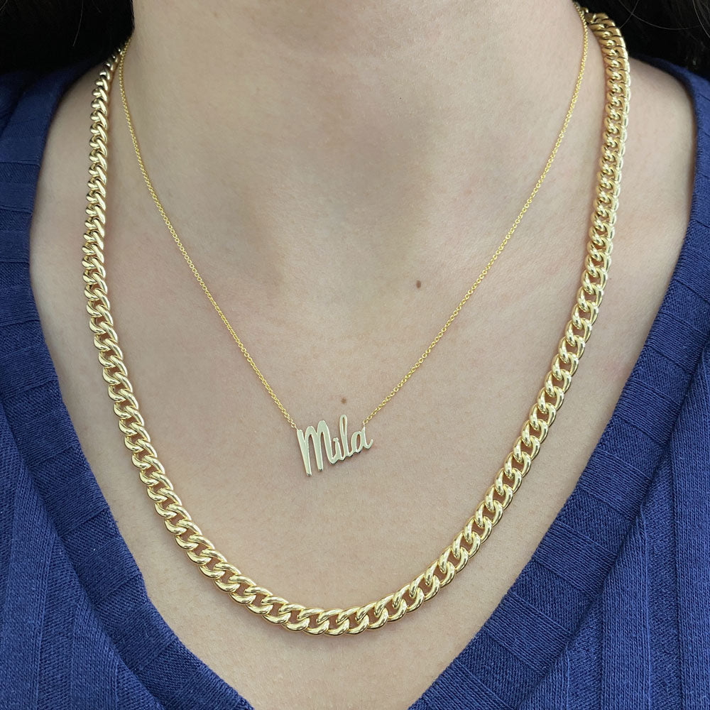 14K Cuban Curb Link Necklace G7322