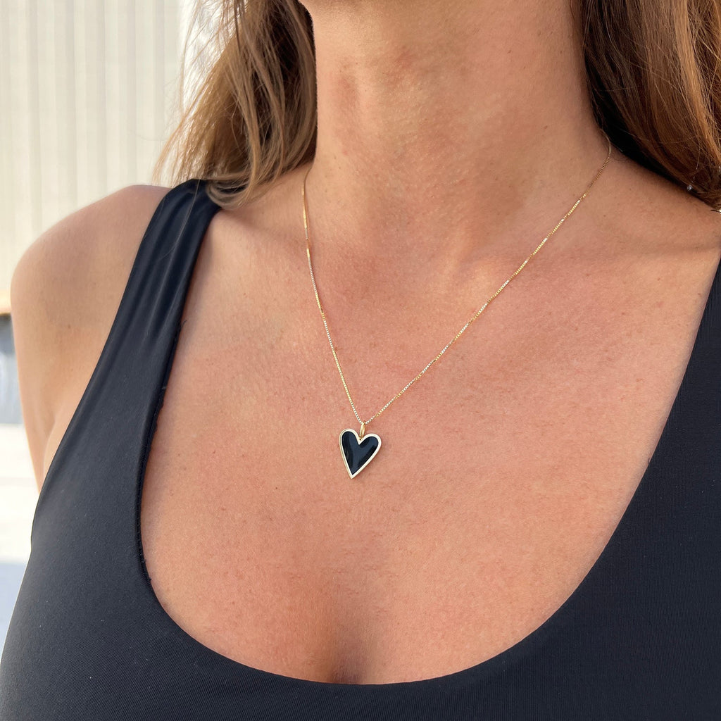 Enamel Heart Charm J6202