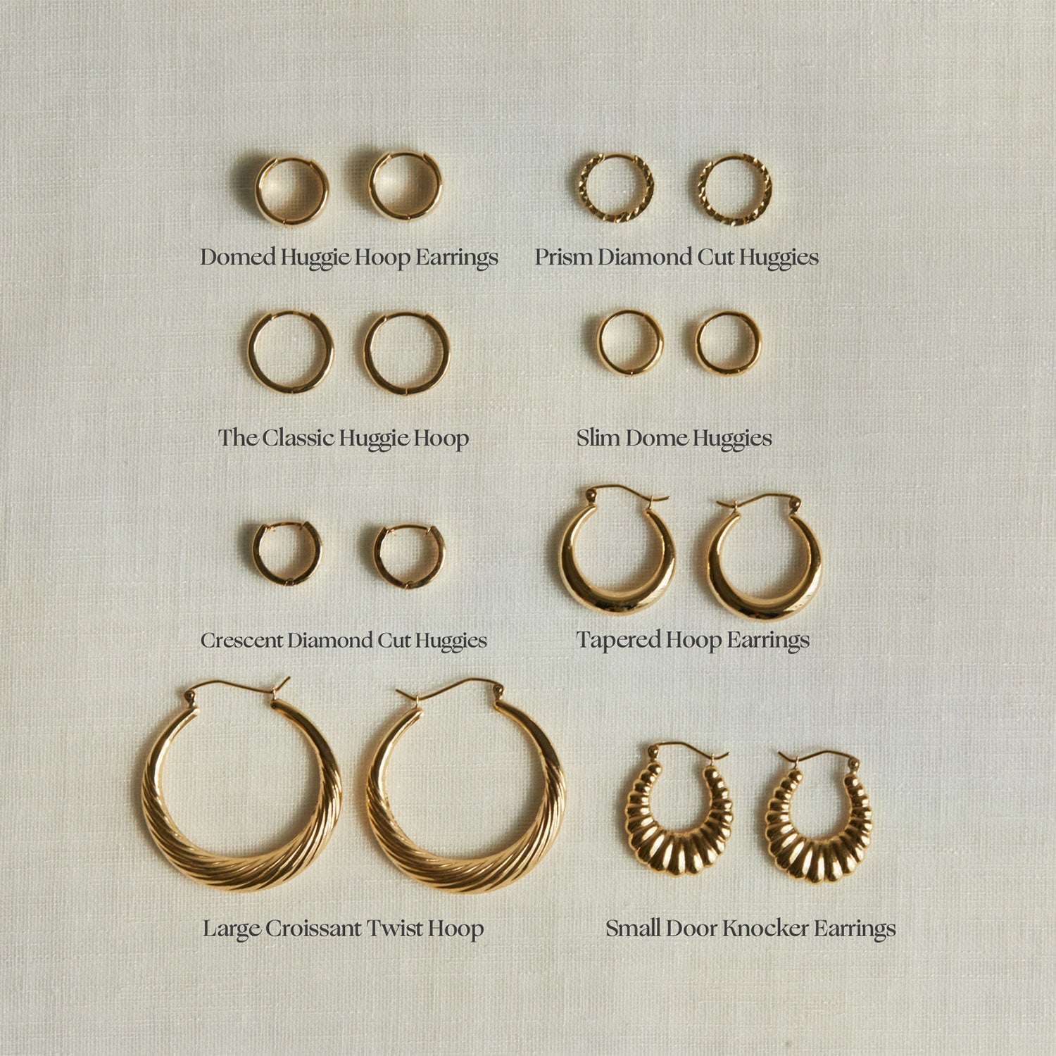 Huggie Hoop Earrings X3199