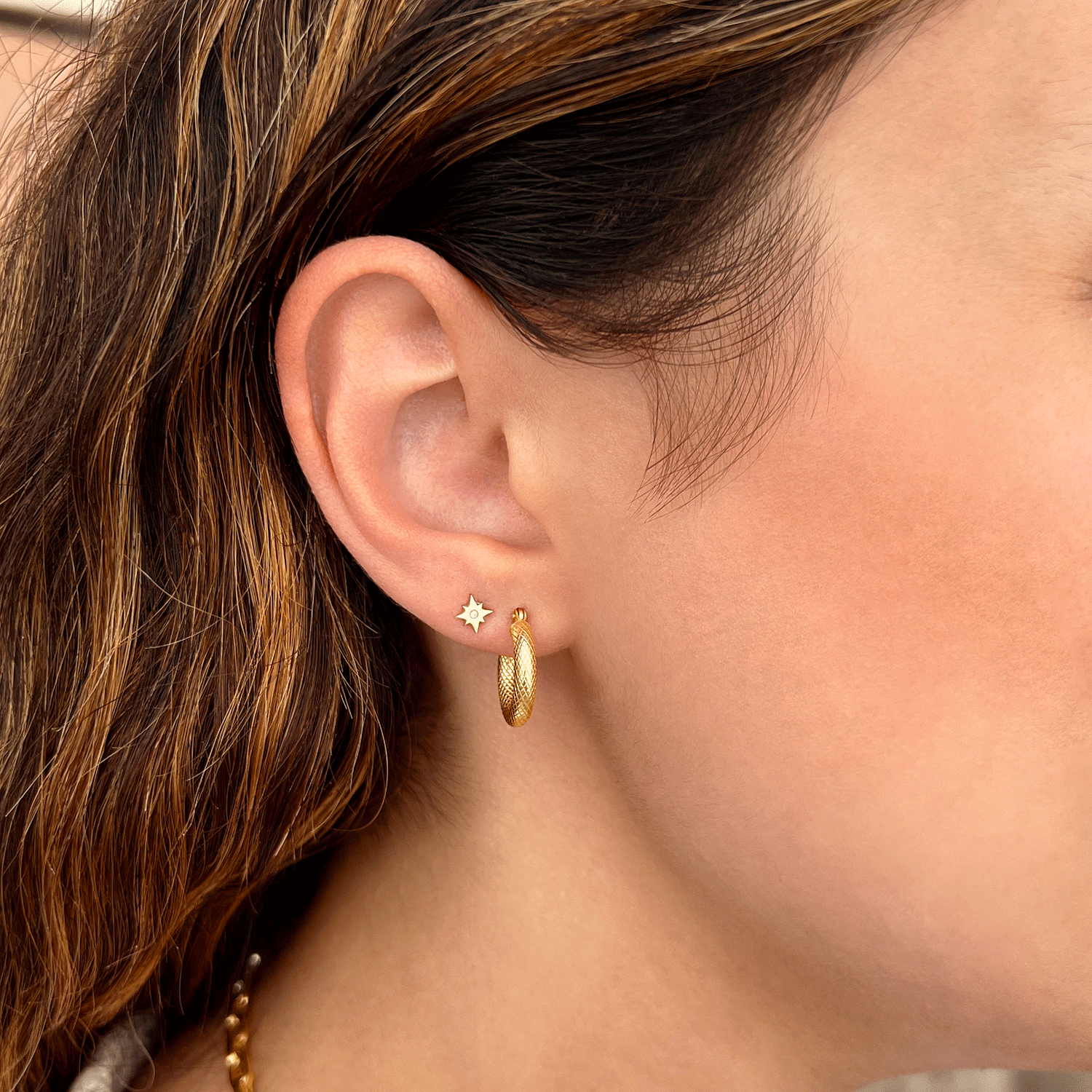 Serpentine Hoop Earrings Q831644