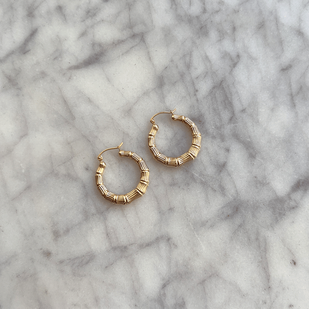 Bamboo Hoop Earrings Z903119