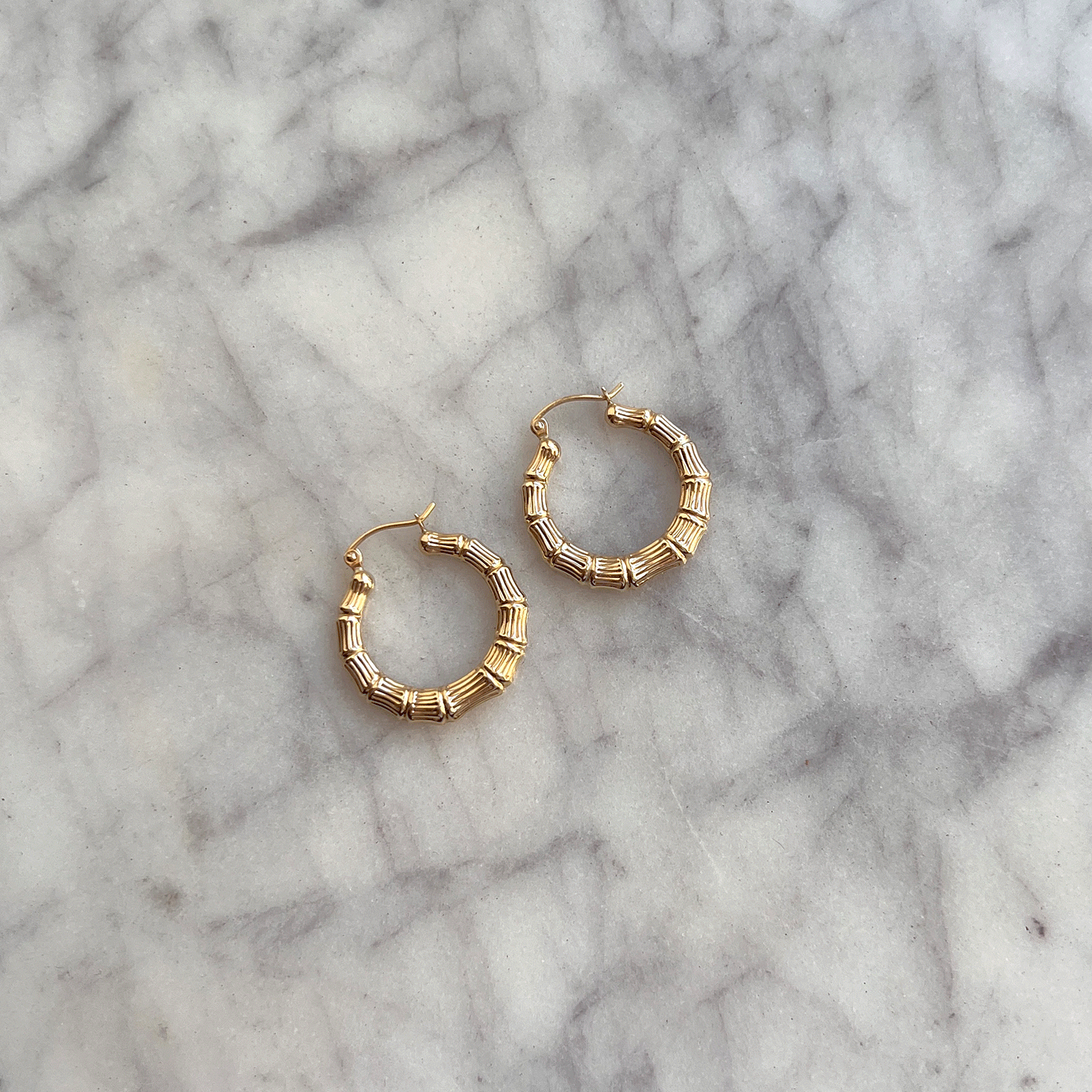 Bamboo Hoop Earrings Z903119