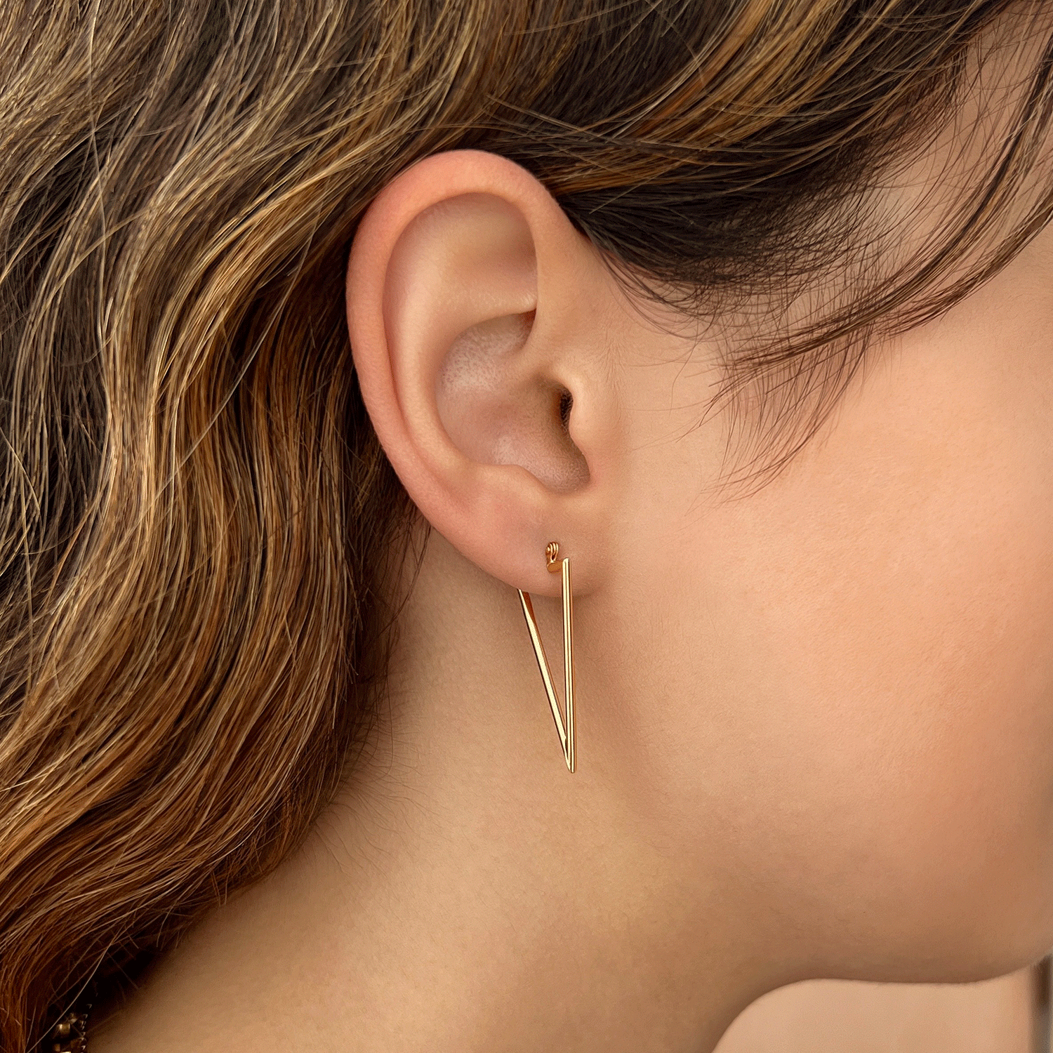 Triangle Hoop Earrings F710
