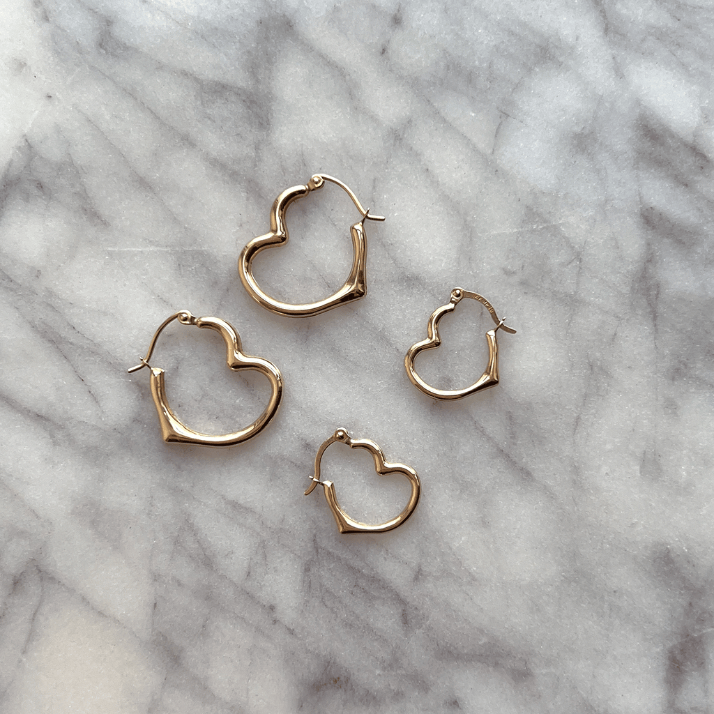 Heart Hoop Earrings S48399