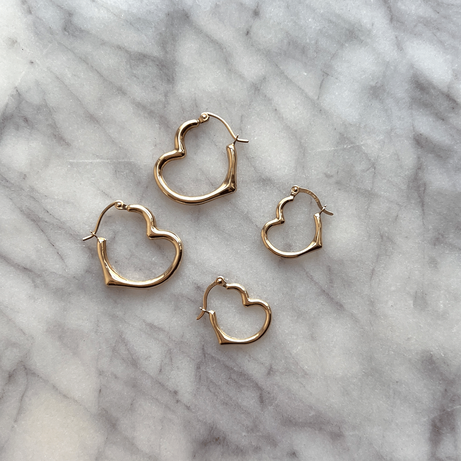 Heart Hoop Earrings S48399