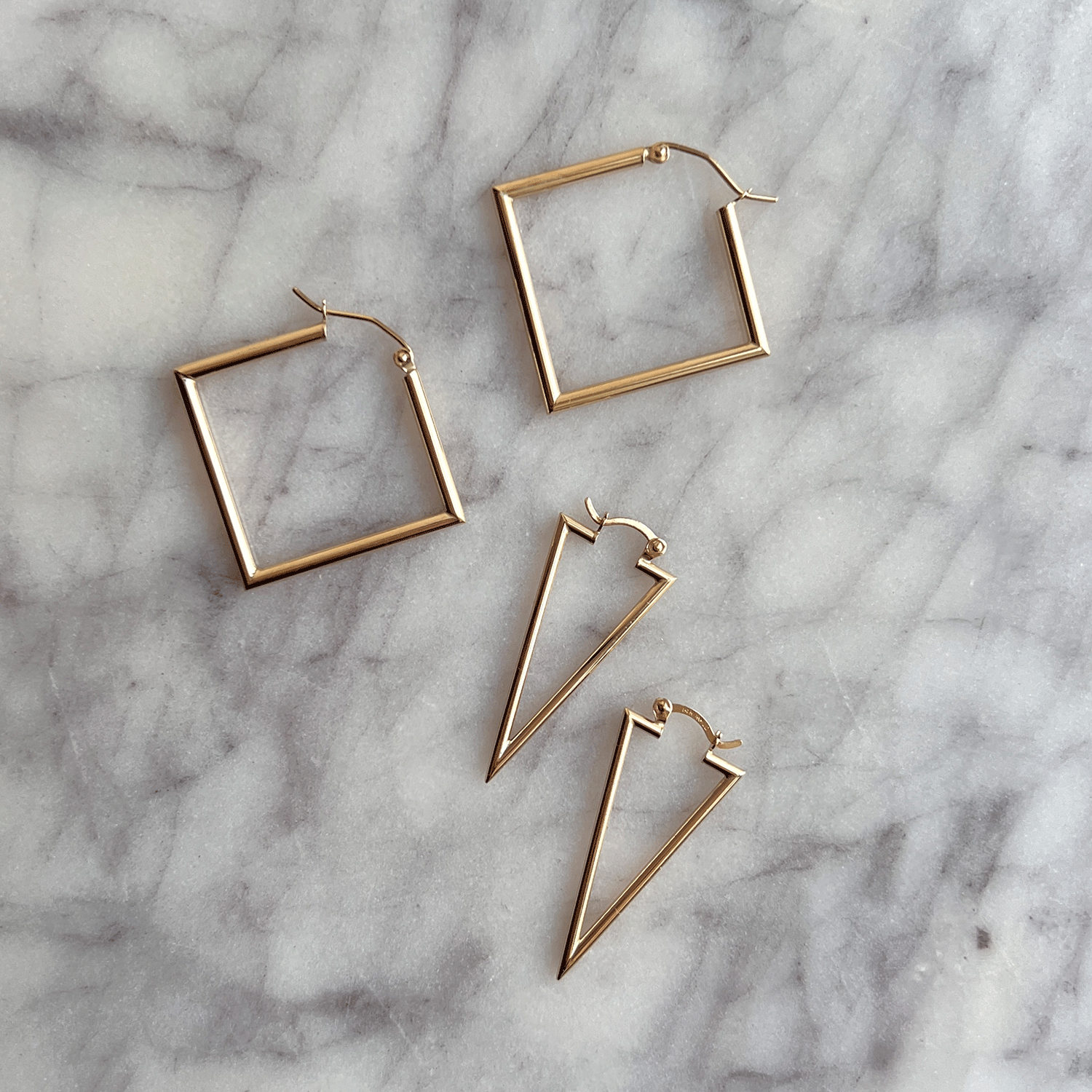 Geometric Hoop Earrings D78465