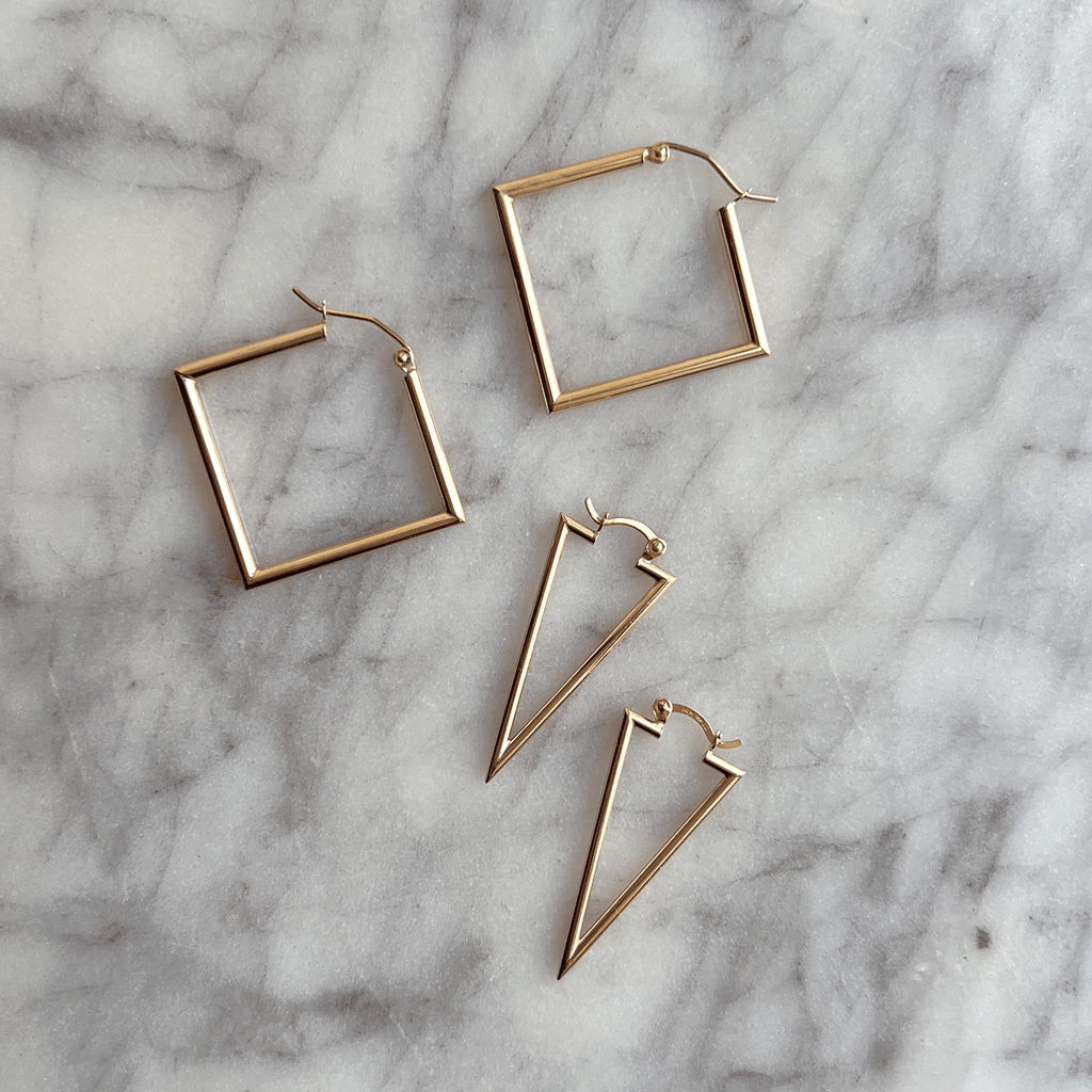 Triangle Hoop Earrings F710