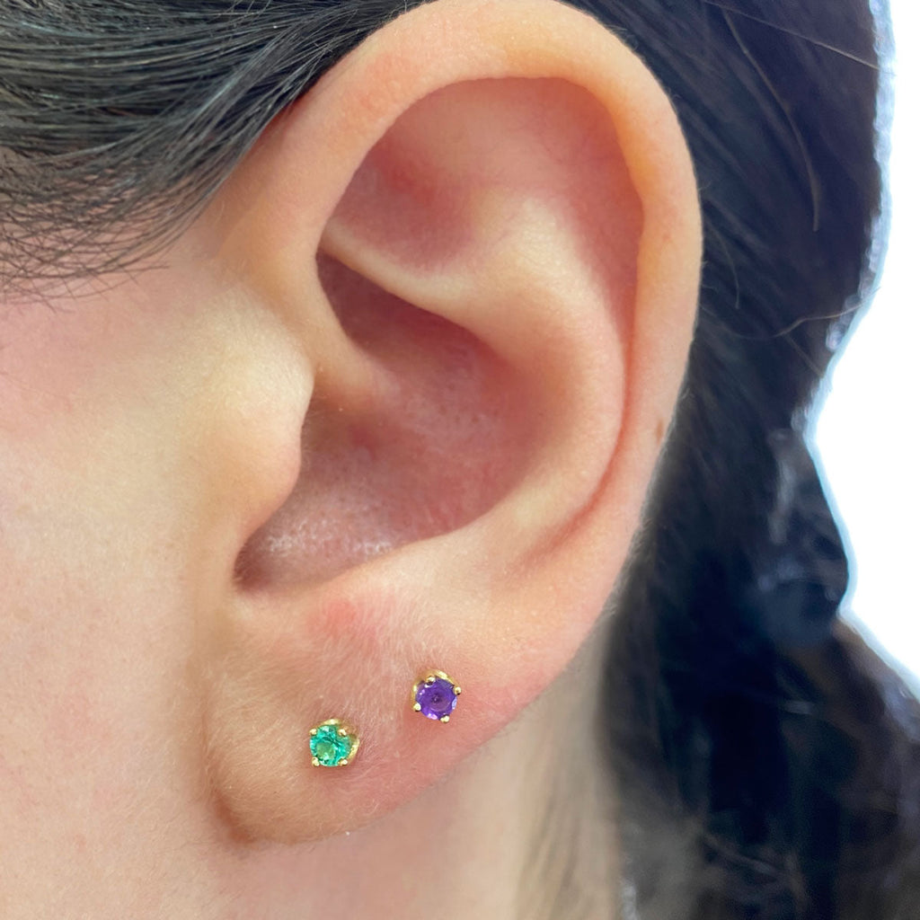 14K Gold Solitaire Studs Z860479