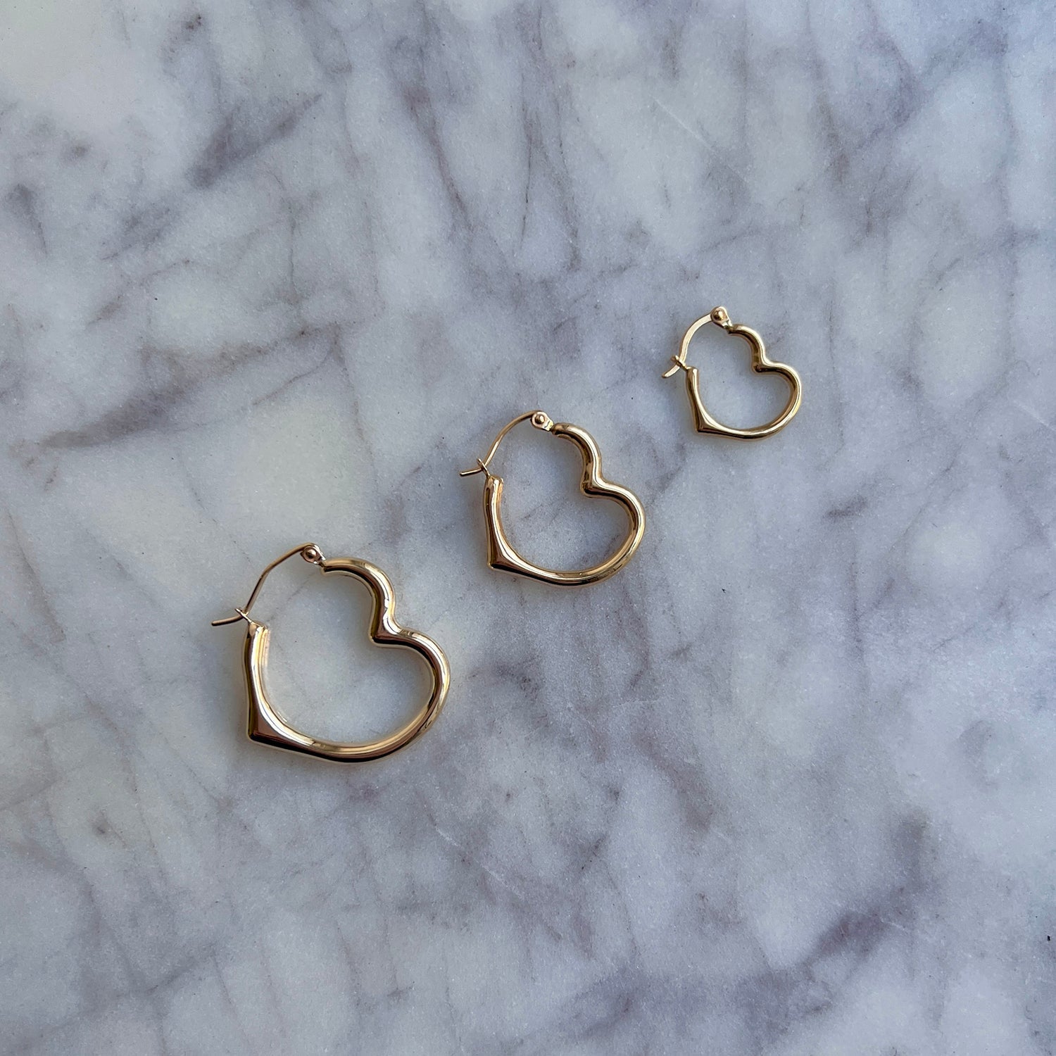 Heart Hoop Earrings S48399