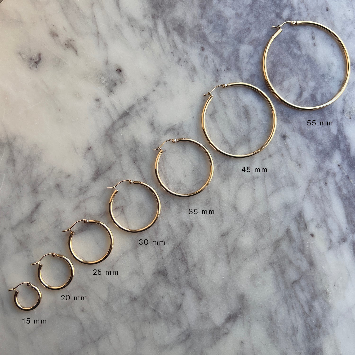Gold Tube Hoop Earrings R640087