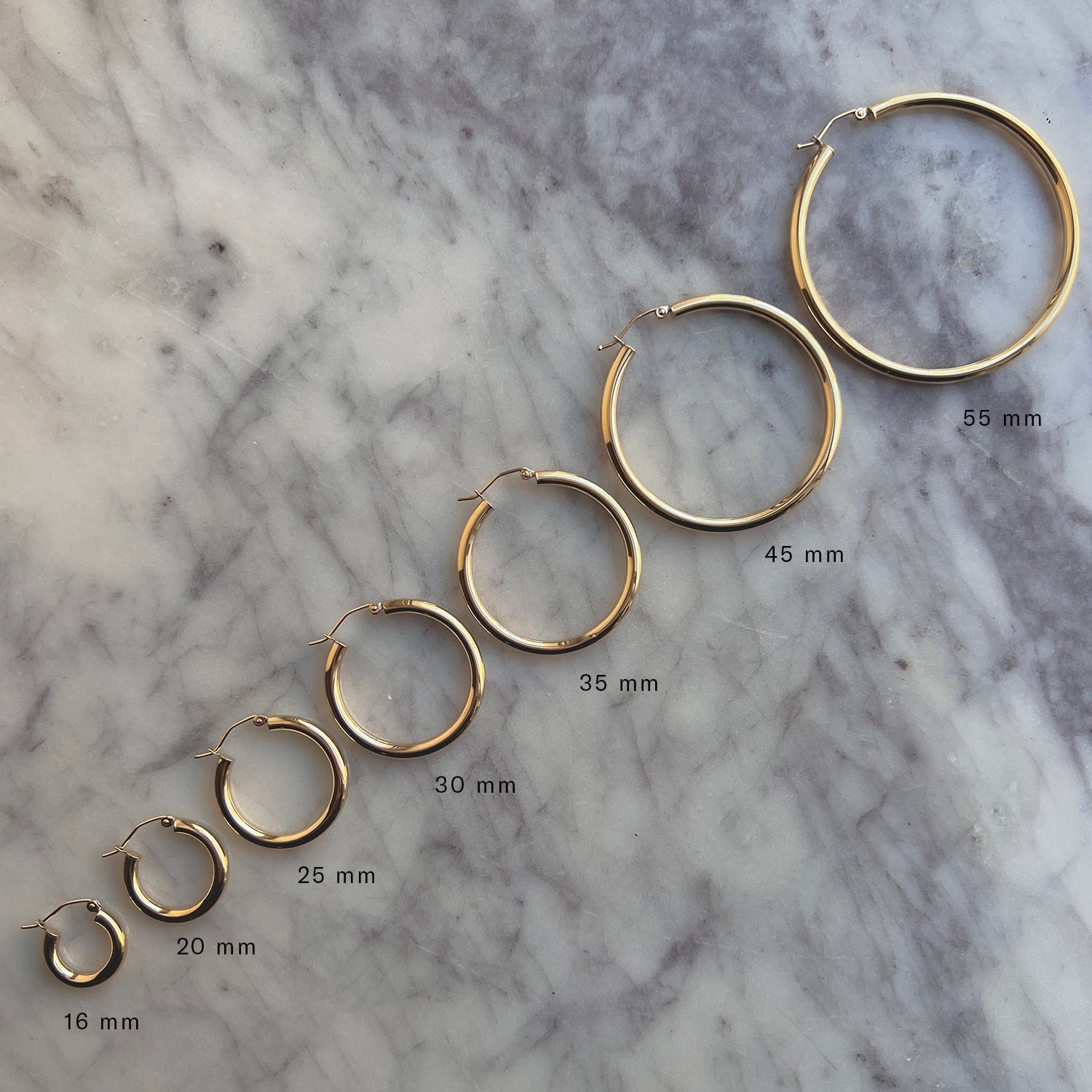 Gold Tube Hoop Earrings V4479