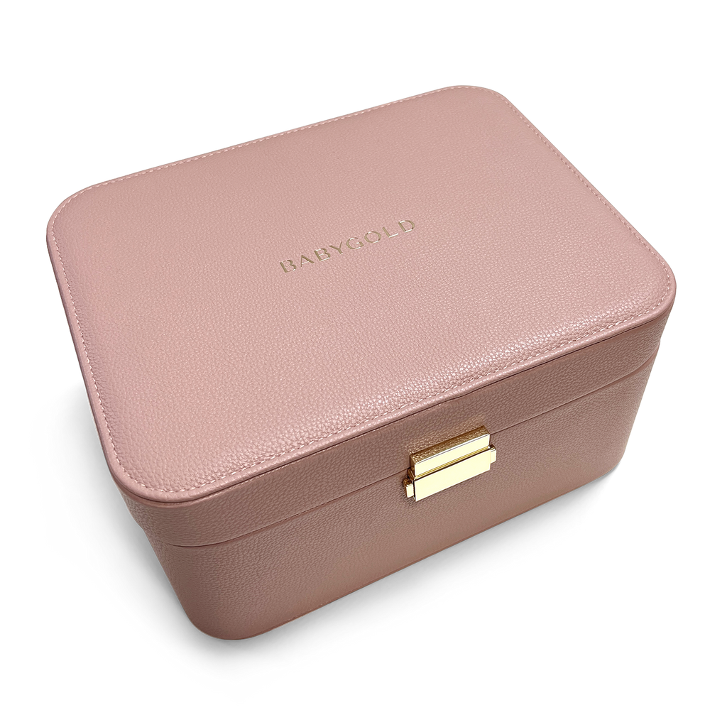Gold Pink Jewelry Case T574