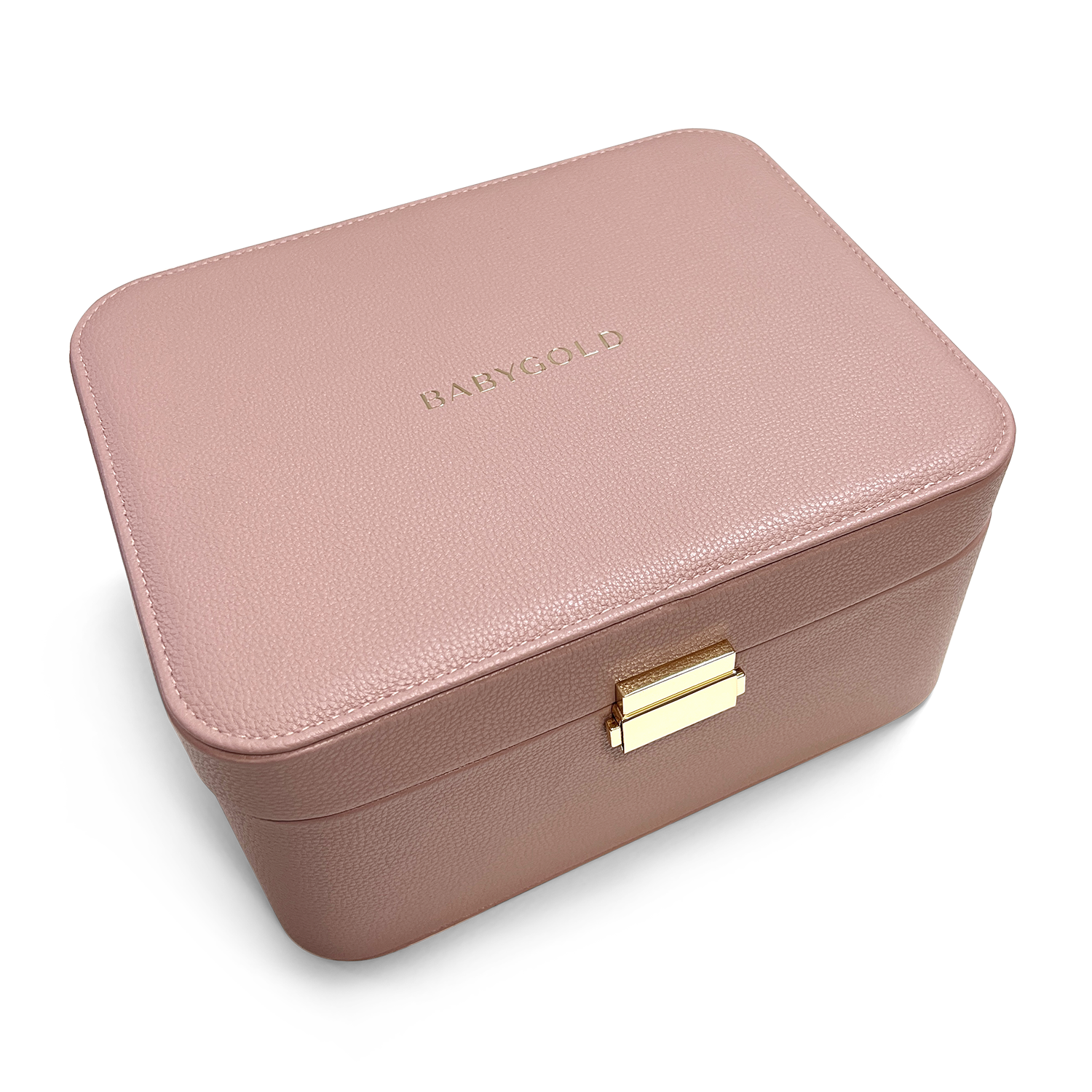 Gold Pink Jewelry Case T574
