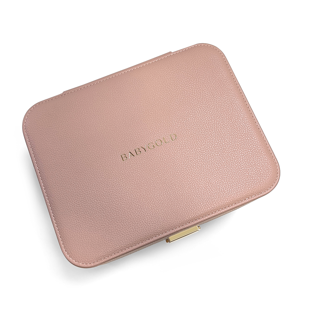 Gold Pink Jewelry Case T574